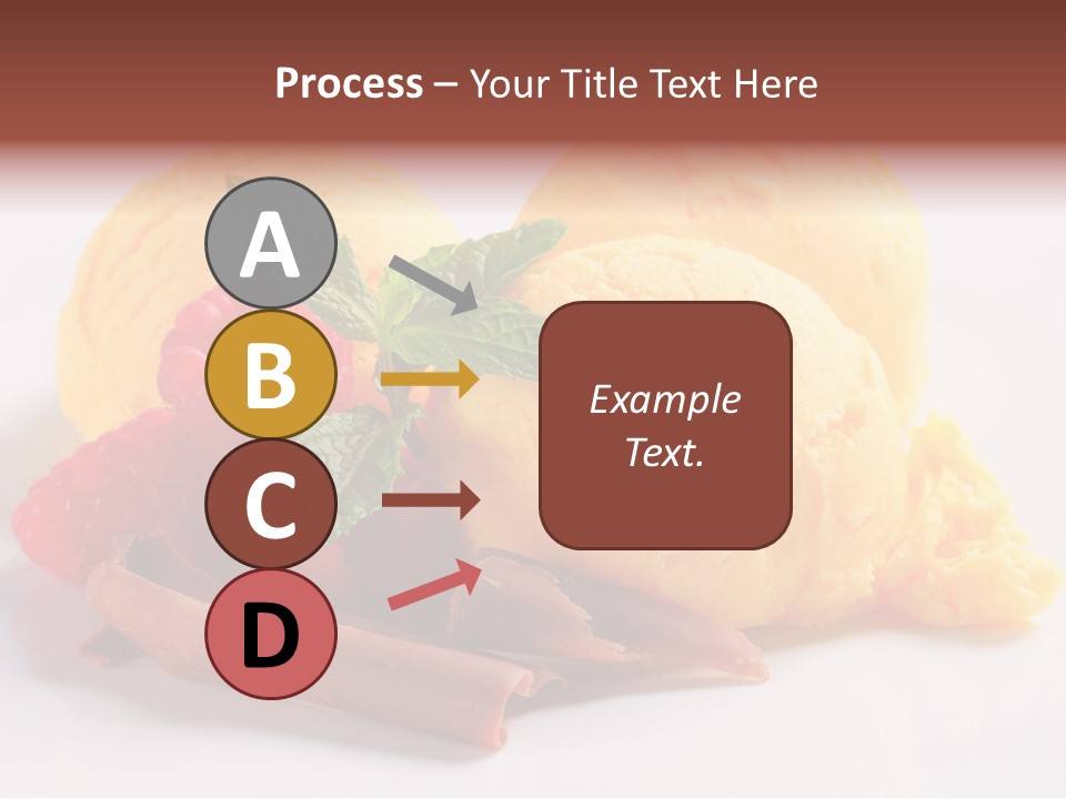 Closeup Food Banana Ice Cream PowerPoint Template