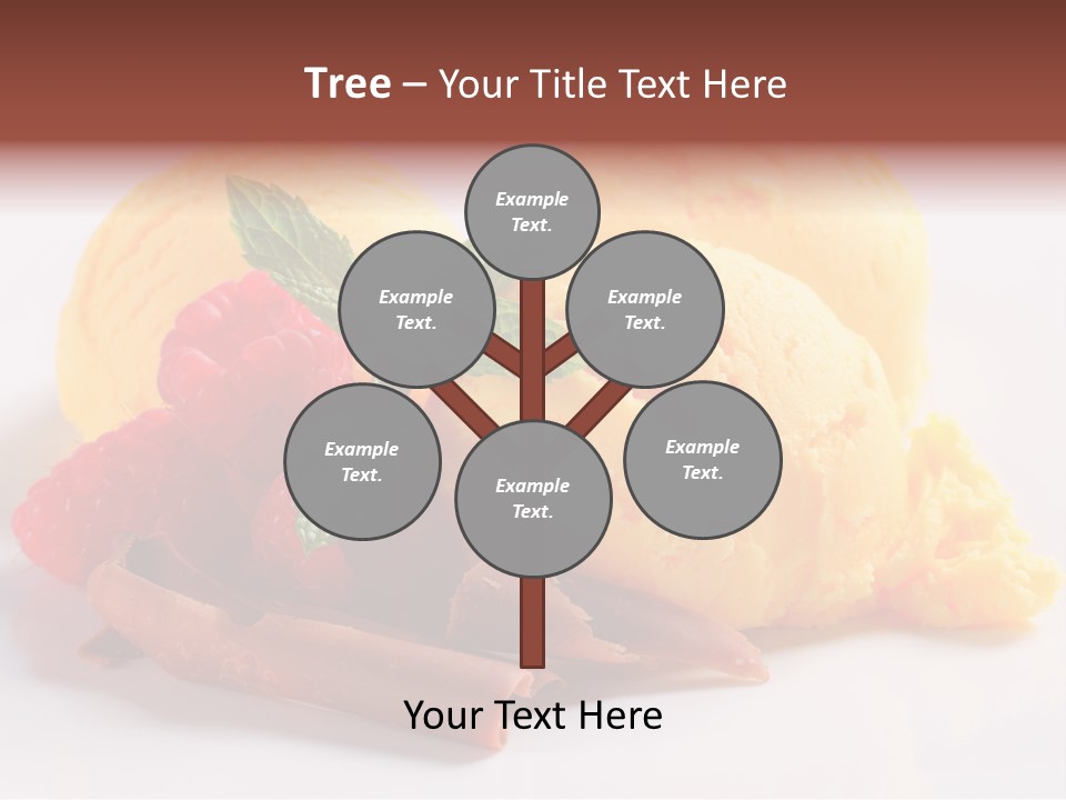 Closeup Food Banana Ice Cream PowerPoint Template