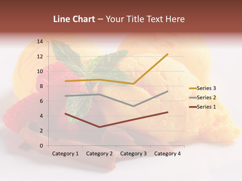 Closeup Food Banana Ice Cream PowerPoint Template