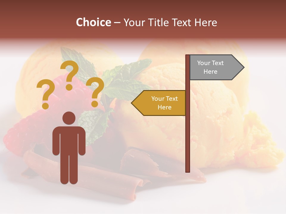 Closeup Food Banana Ice Cream PowerPoint Template