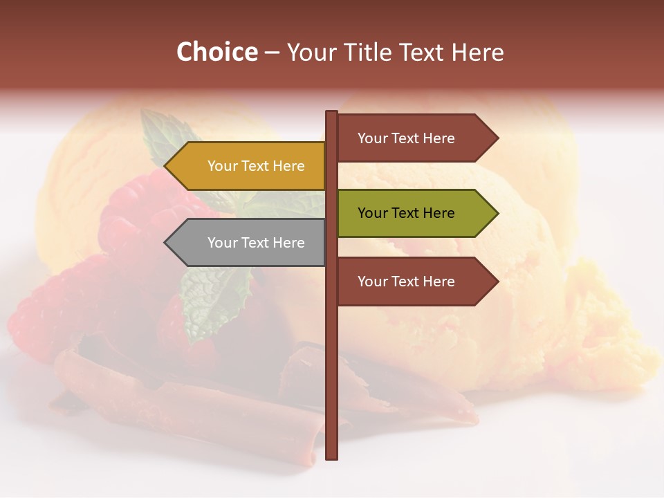 Closeup Food Banana Ice Cream PowerPoint Template