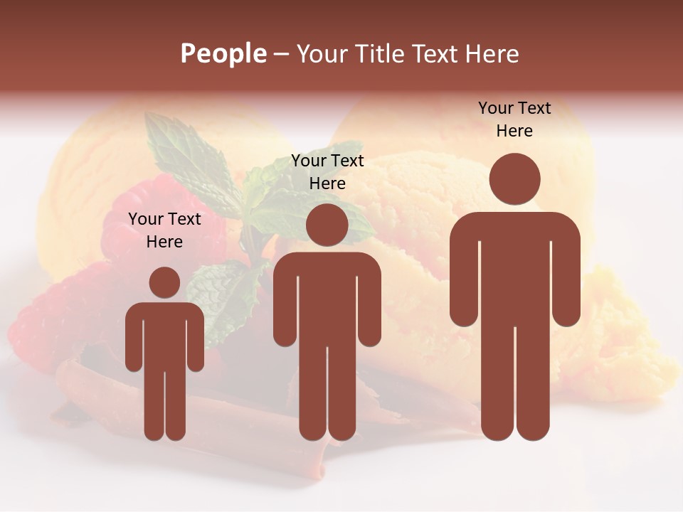 Closeup Food Banana Ice Cream PowerPoint Template