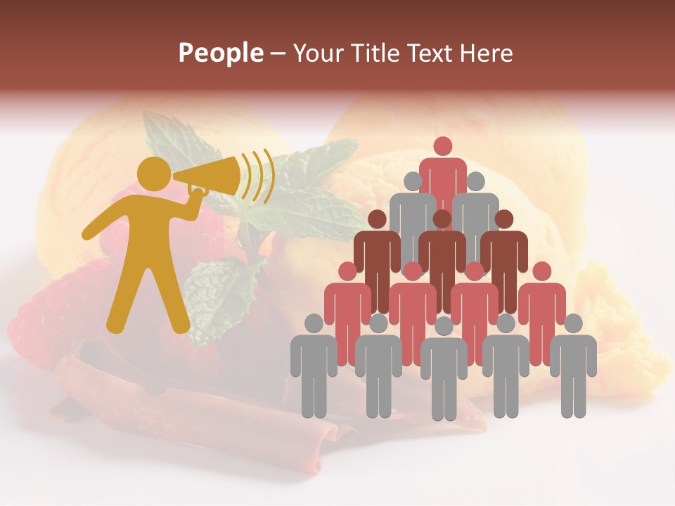 Closeup Food Banana Ice Cream PowerPoint Template