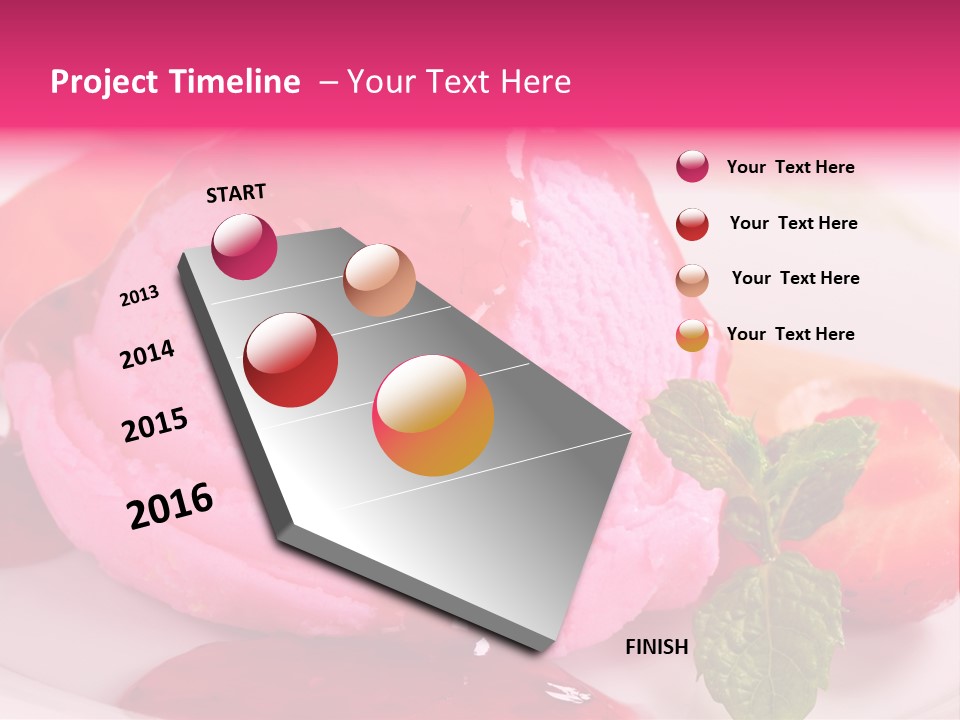 Closeup Fresh Pink PowerPoint Template
