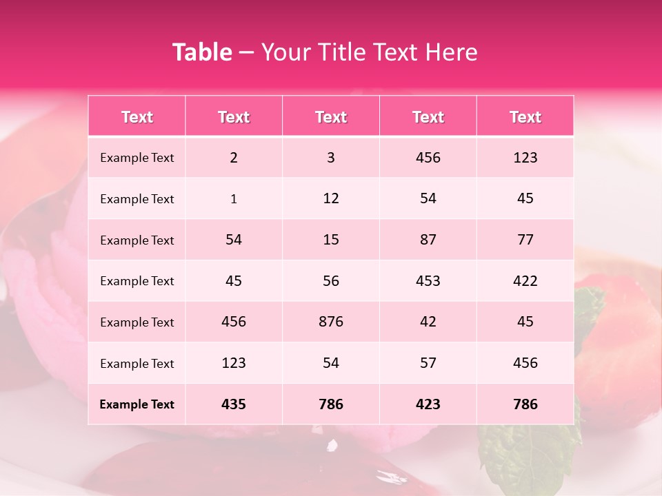 Closeup Fresh Pink PowerPoint Template