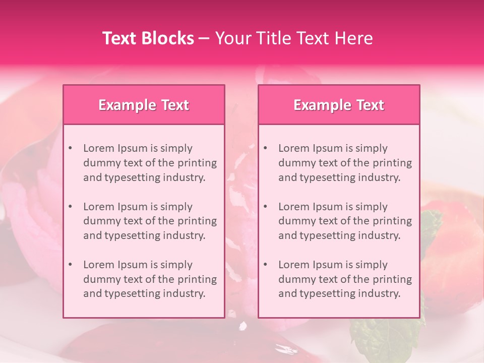 Closeup Fresh Pink PowerPoint Template