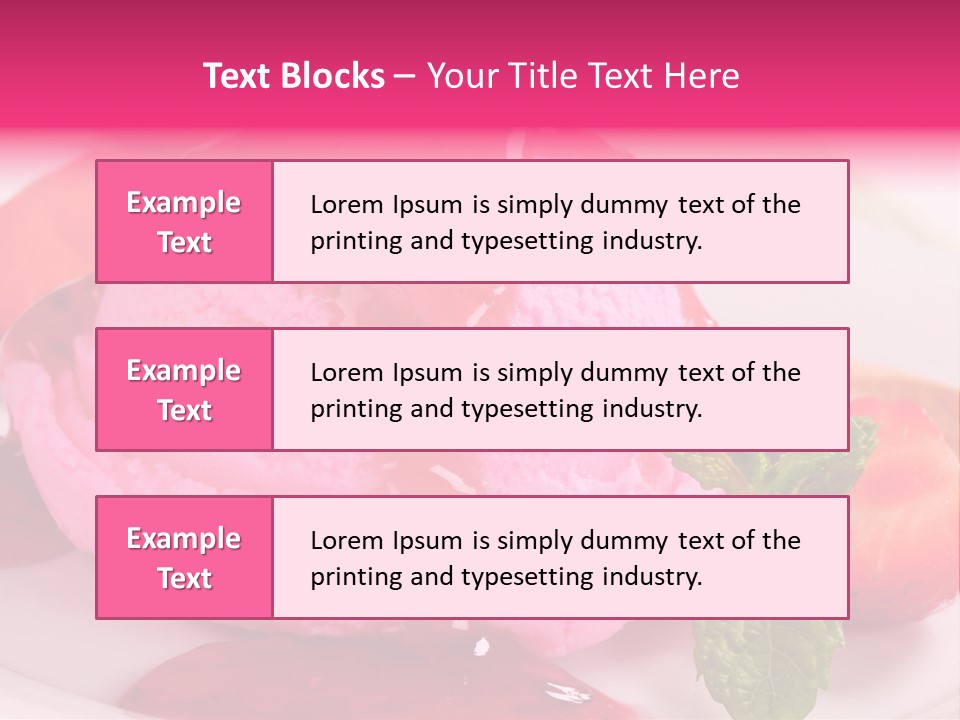 Closeup Fresh Pink PowerPoint Template