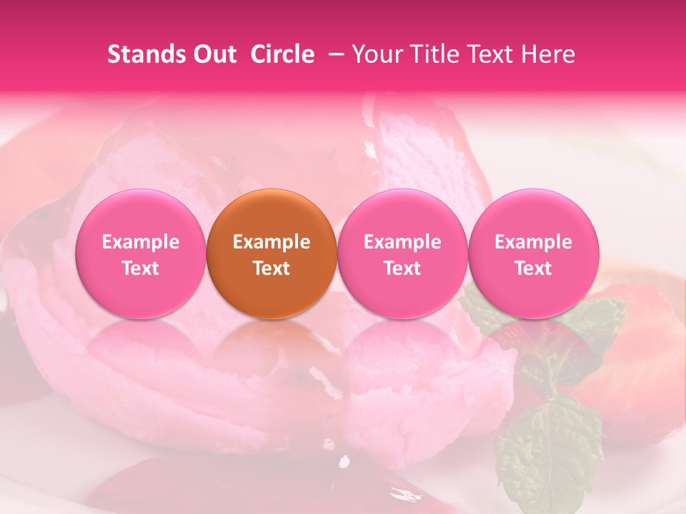 Closeup Fresh Pink PowerPoint Template