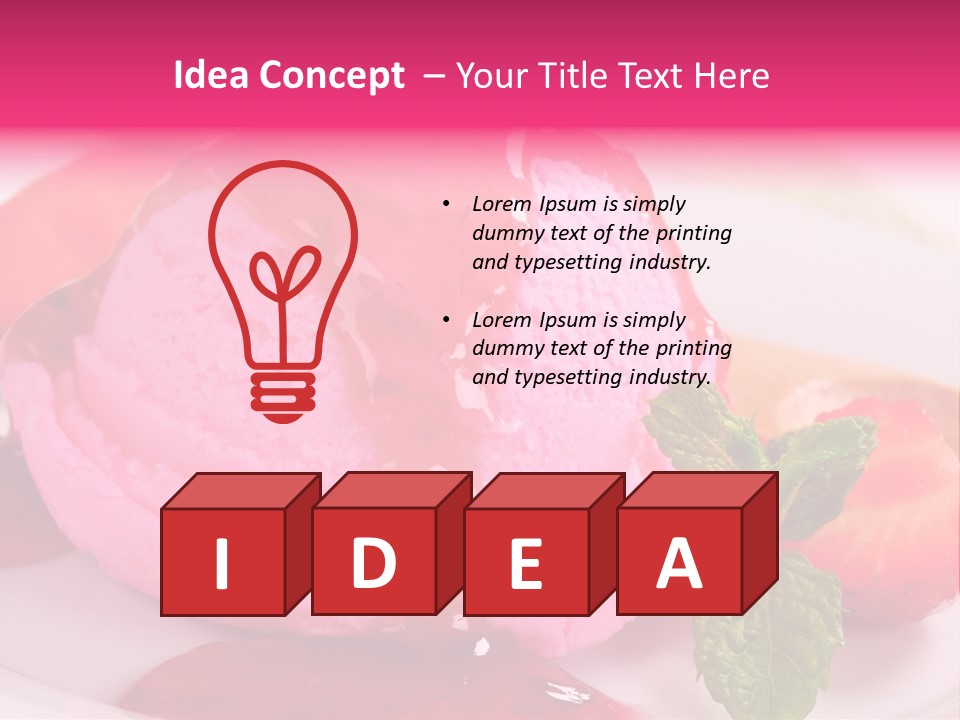 Closeup Fresh Pink PowerPoint Template