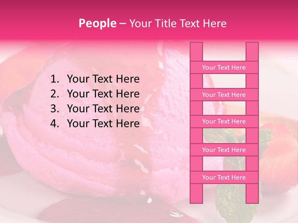 Closeup Fresh Pink PowerPoint Template