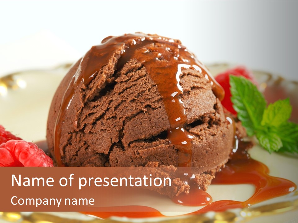 Plate Chocolate Single PowerPoint Template