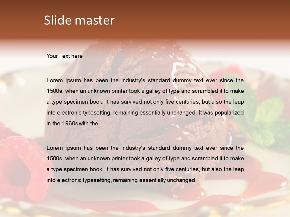 Plate Chocolate Single PowerPoint Template
