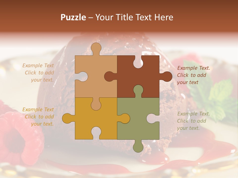 Plate Chocolate Single PowerPoint Template