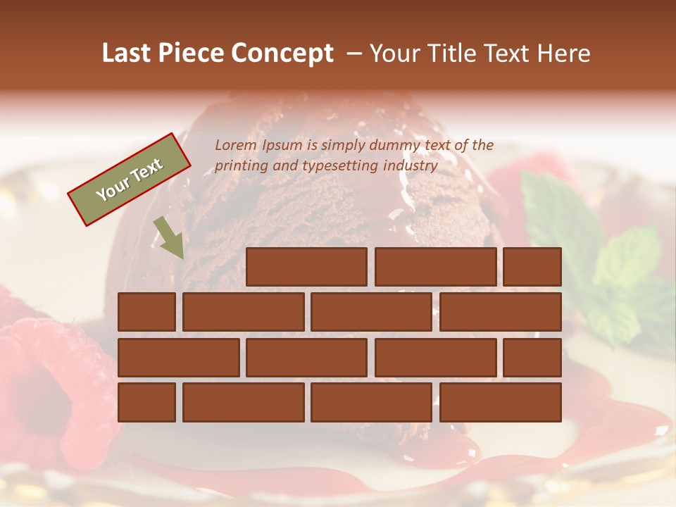 Plate Chocolate Single PowerPoint Template