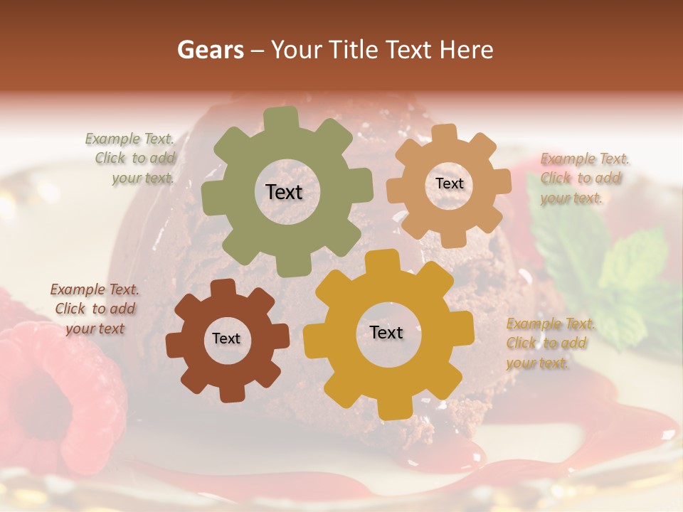 Plate Chocolate Single PowerPoint Template