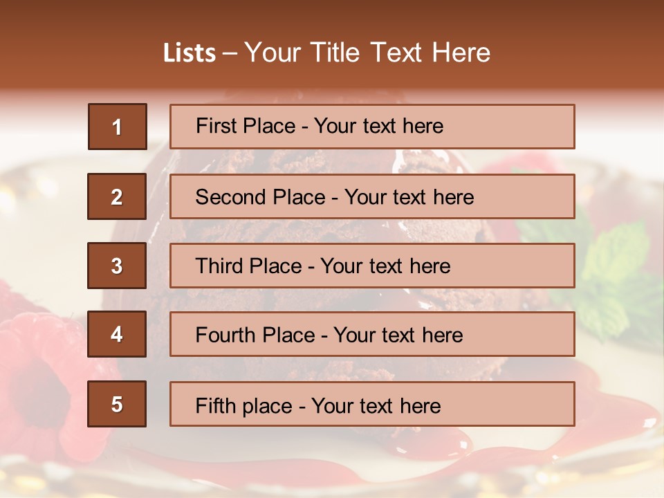 Plate Chocolate Single PowerPoint Template
