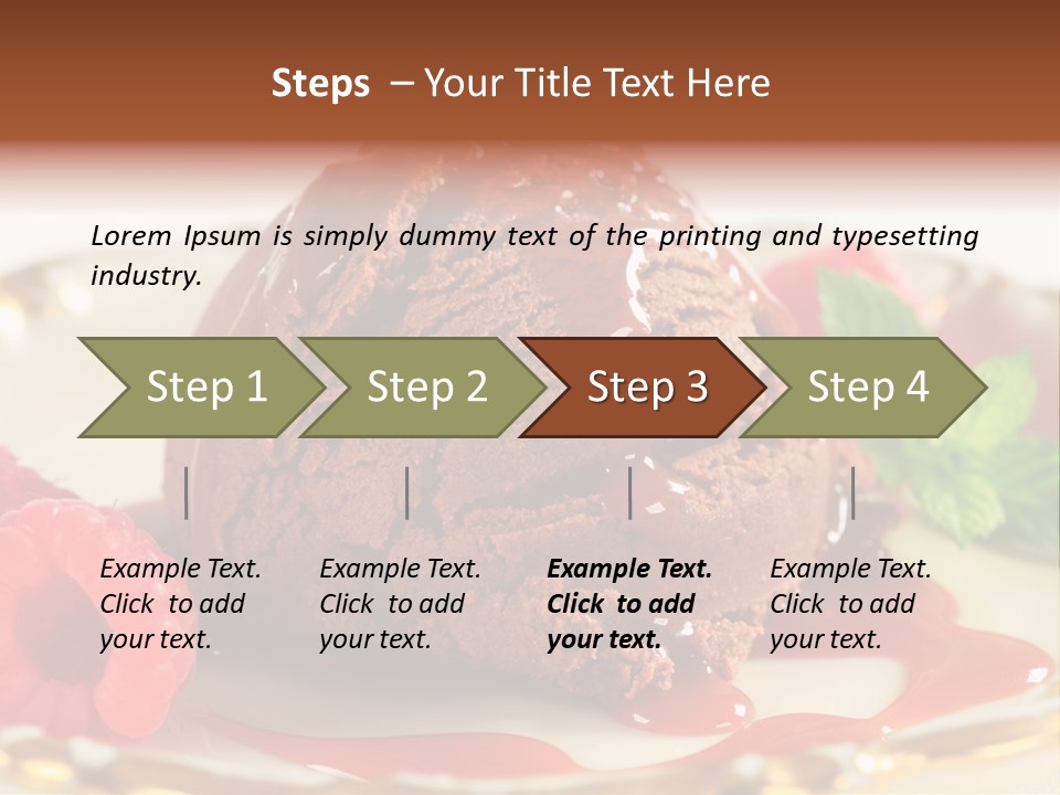 Plate Chocolate Single PowerPoint Template