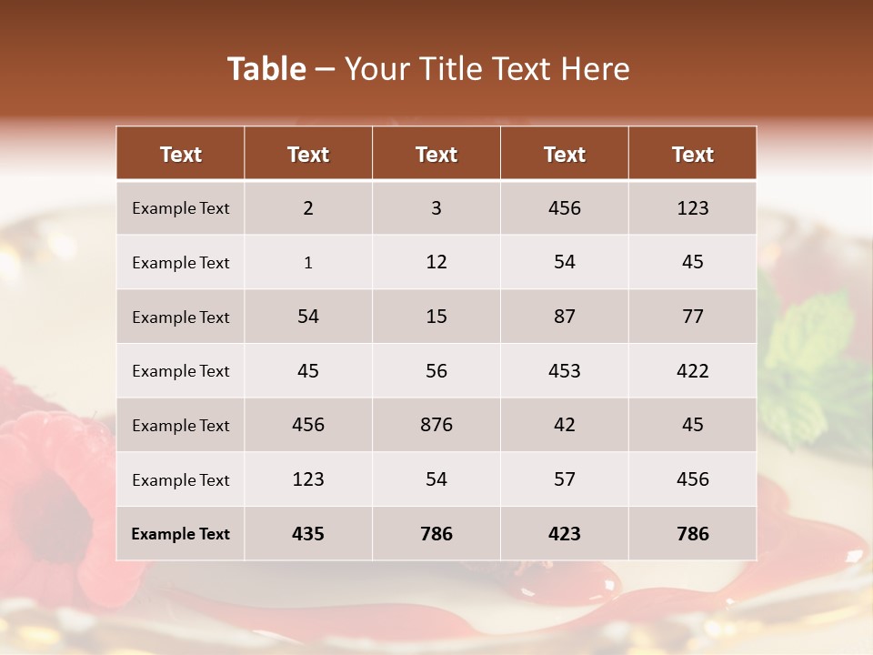 Plate Chocolate Single PowerPoint Template