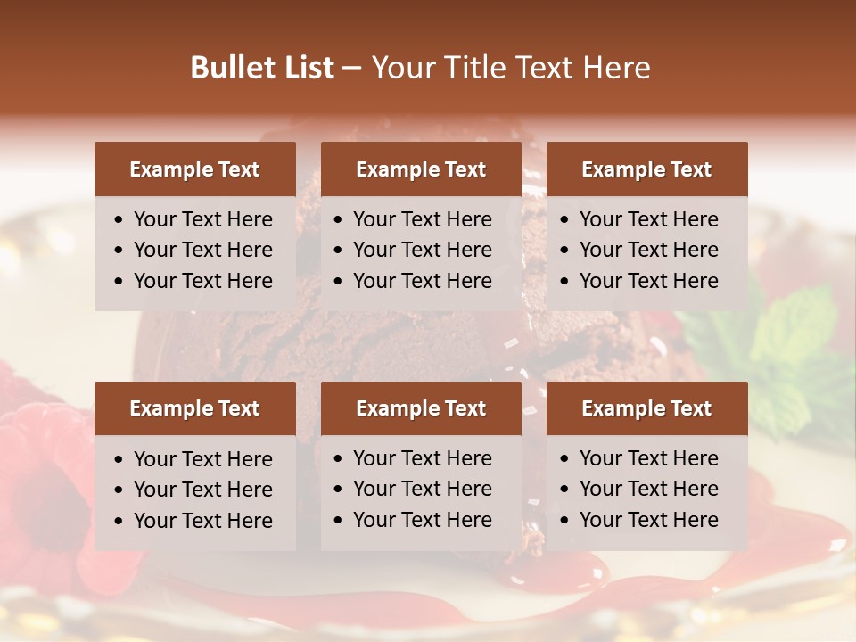 Plate Chocolate Single PowerPoint Template