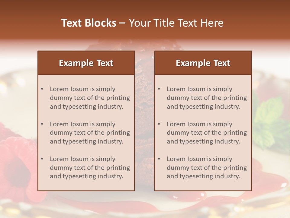 Plate Chocolate Single PowerPoint Template