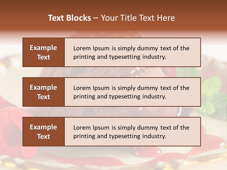 Plate Chocolate Single PowerPoint Template