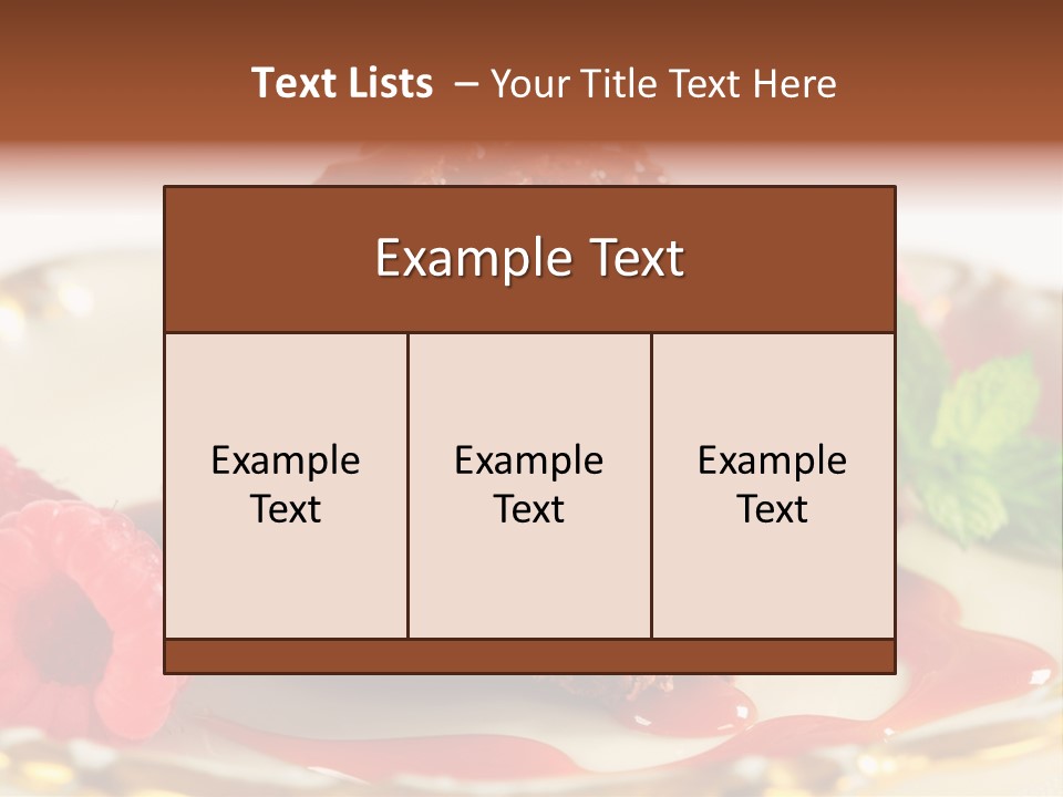Plate Chocolate Single PowerPoint Template