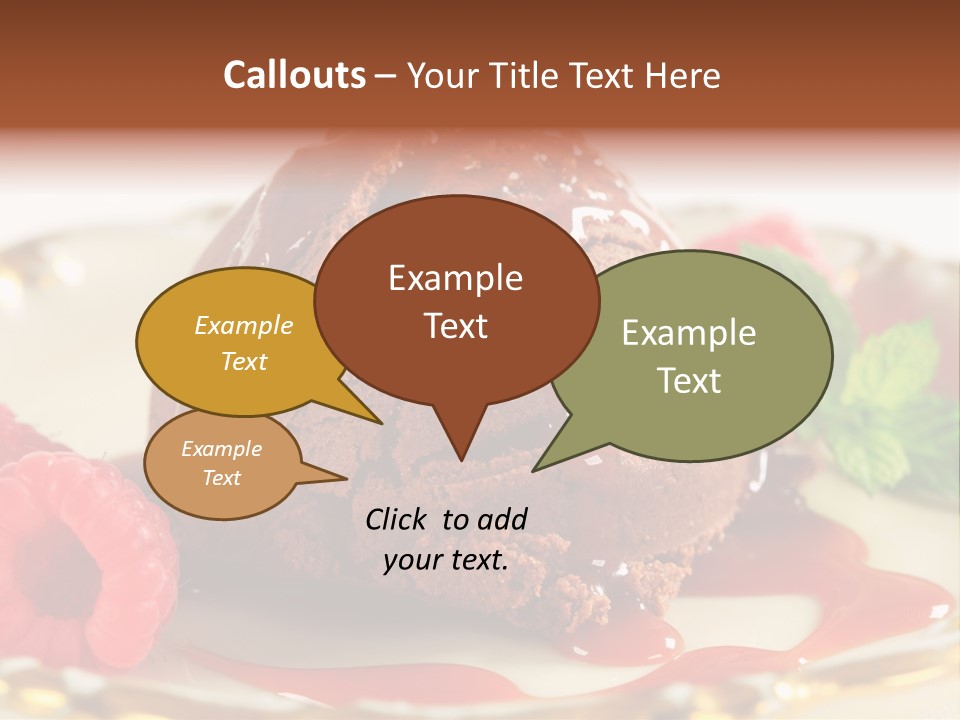 Plate Chocolate Single PowerPoint Template