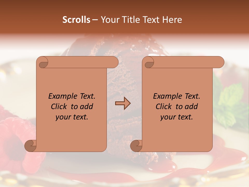 Plate Chocolate Single PowerPoint Template
