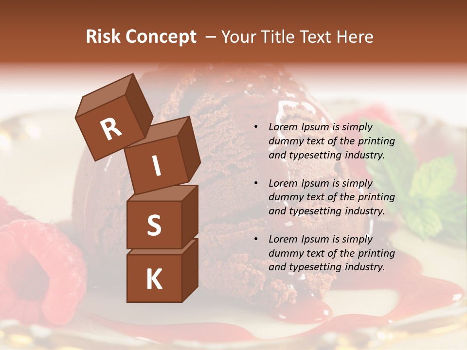 Plate Chocolate Single PowerPoint Template