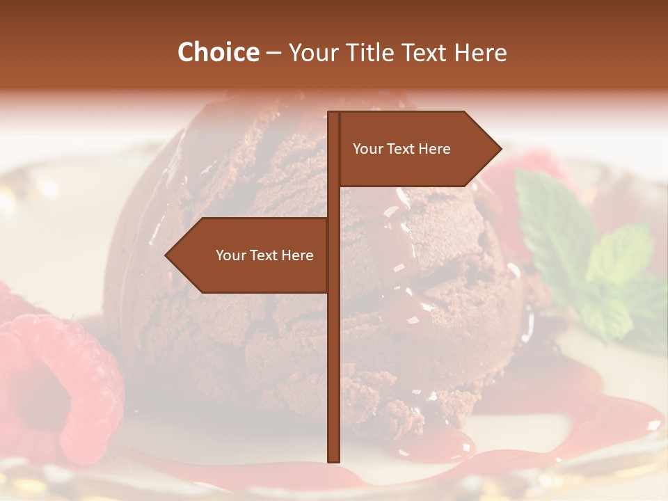 Plate Chocolate Single PowerPoint Template