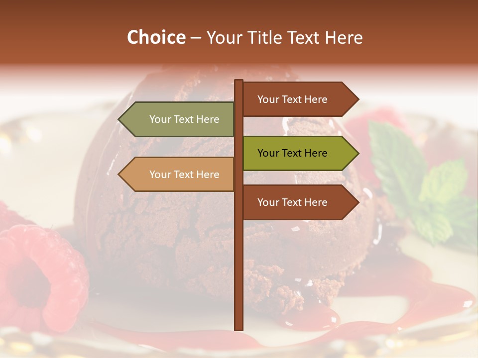 Plate Chocolate Single PowerPoint Template