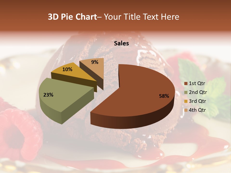 Plate Chocolate Single PowerPoint Template