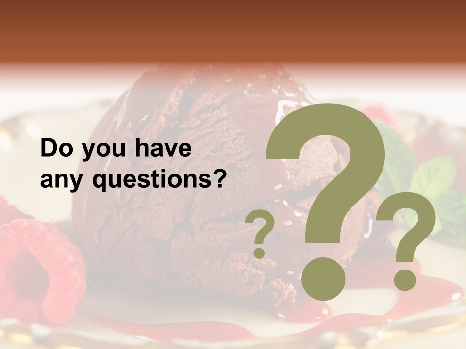 Plate Chocolate Single PowerPoint Template