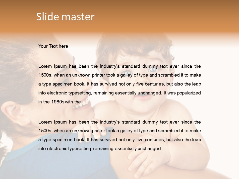 Caucasian Looking Space PowerPoint Template