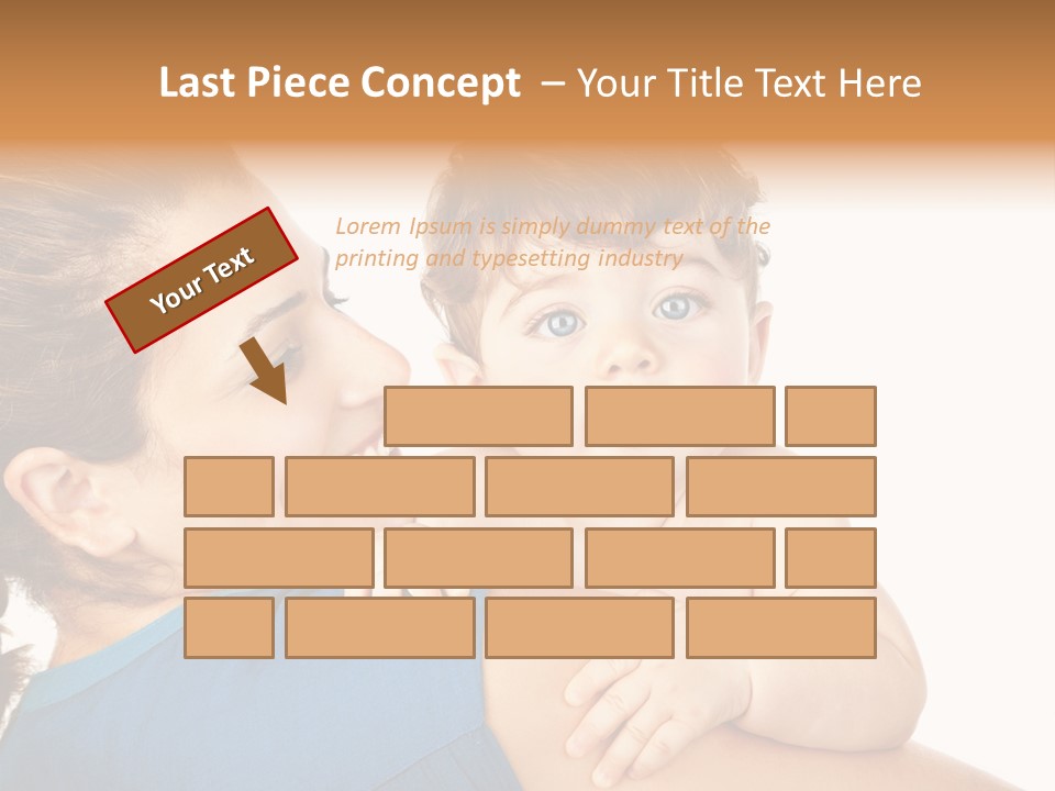 Caucasian Looking Space PowerPoint Template