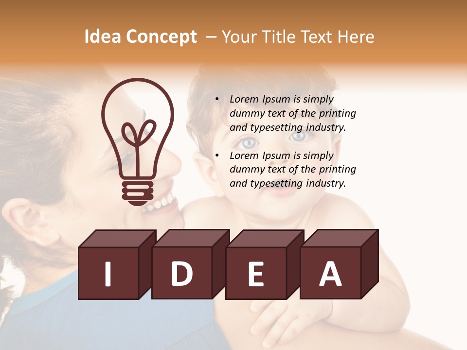 Caucasian Looking Space PowerPoint Template