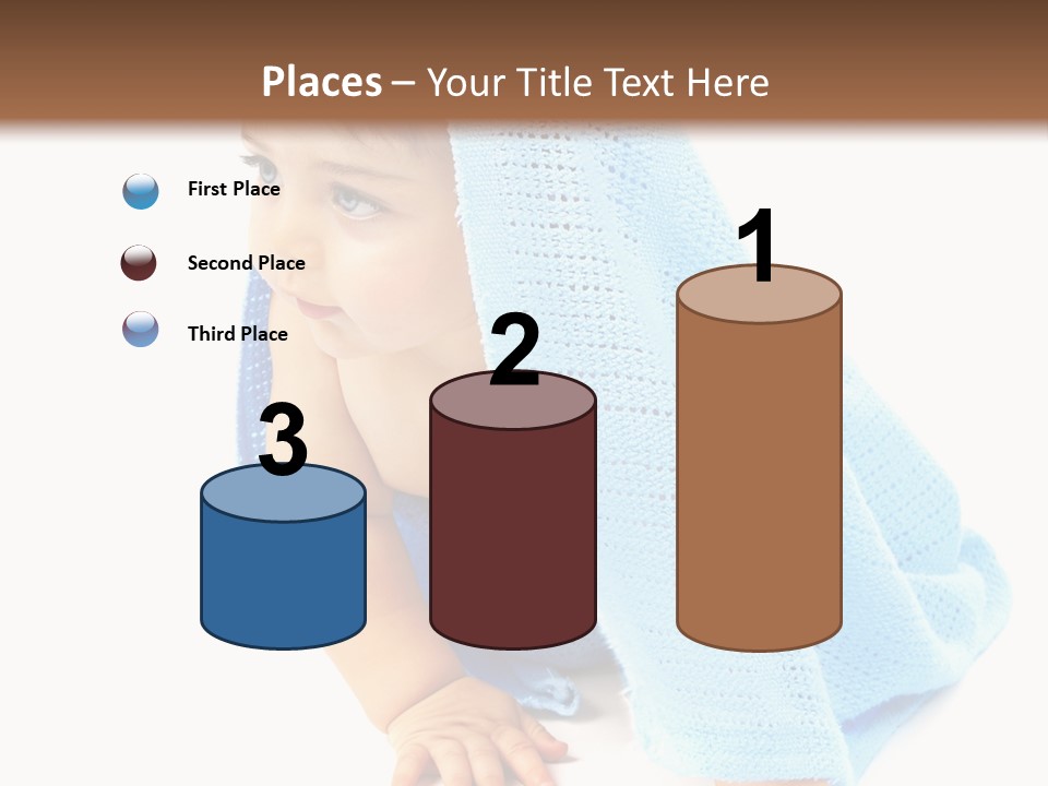 Sitting Child Girl PowerPoint Template