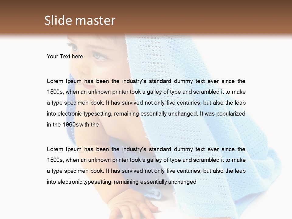 Sitting Child Girl PowerPoint Template