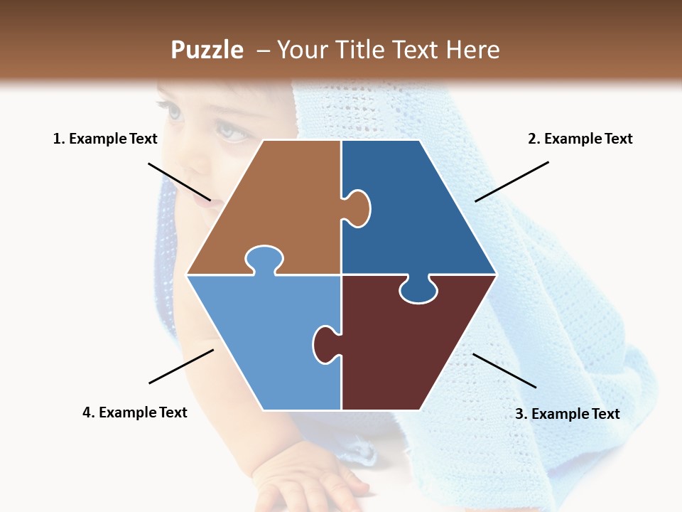 Sitting Child Girl PowerPoint Template