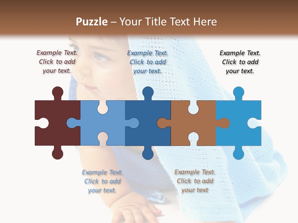 Sitting Child Girl PowerPoint Template