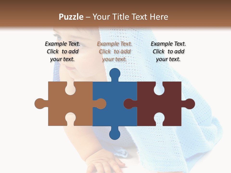 Sitting Child Girl PowerPoint Template