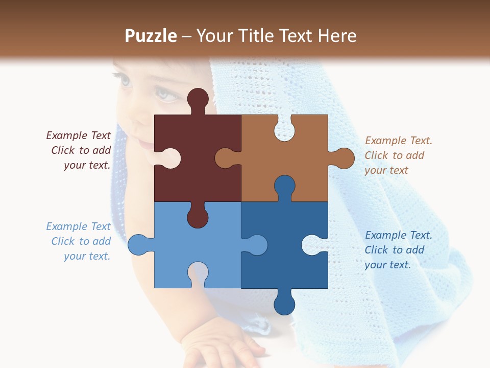 Sitting Child Girl PowerPoint Template