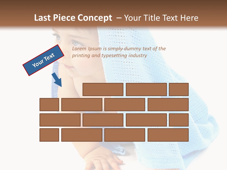 Sitting Child Girl PowerPoint Template