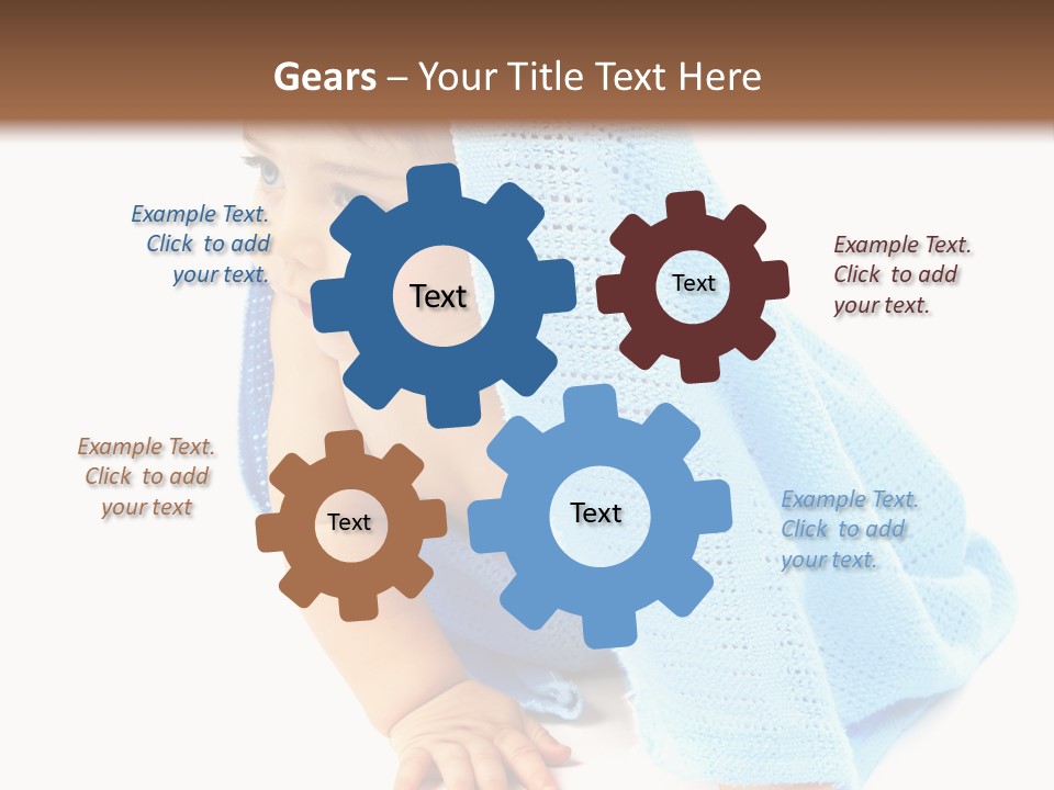 Sitting Child Girl PowerPoint Template