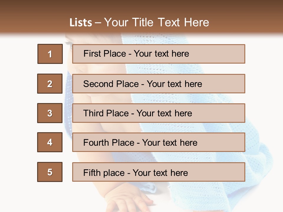 Sitting Child Girl PowerPoint Template