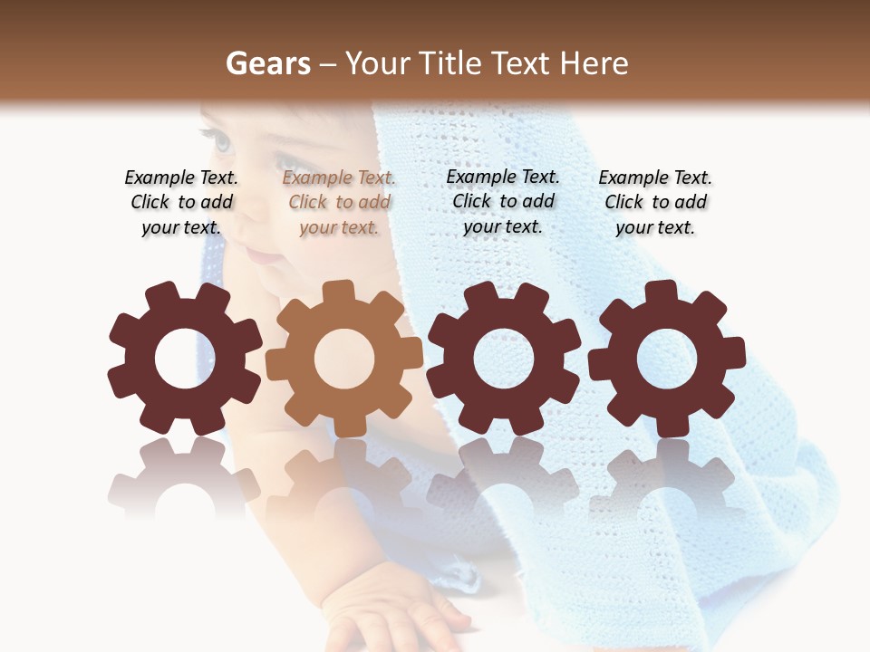 Sitting Child Girl PowerPoint Template