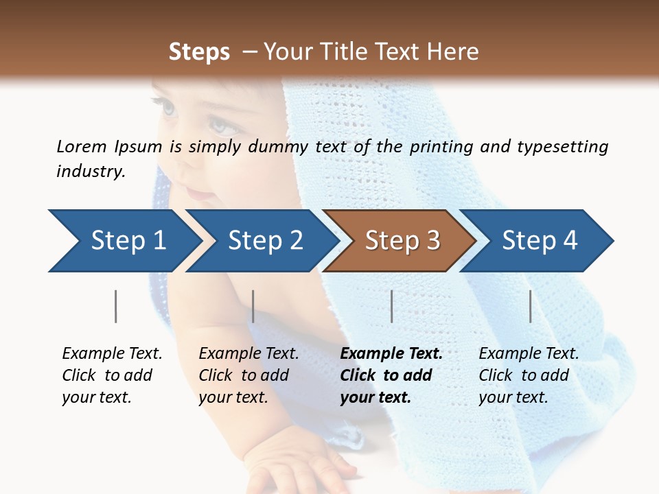 Sitting Child Girl PowerPoint Template