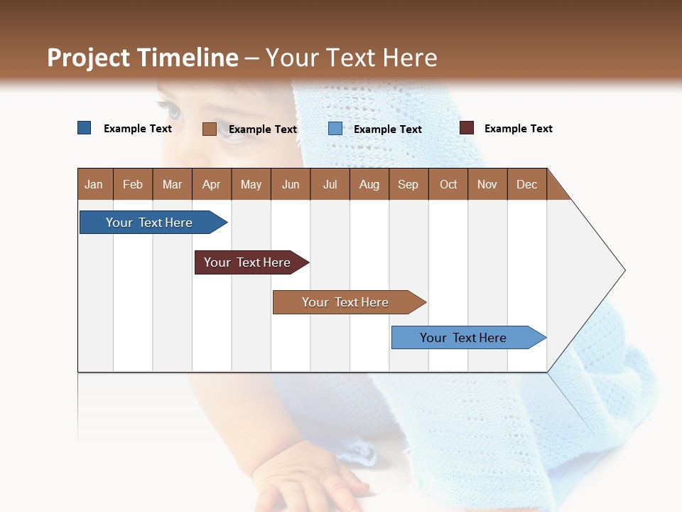 Sitting Child Girl PowerPoint Template