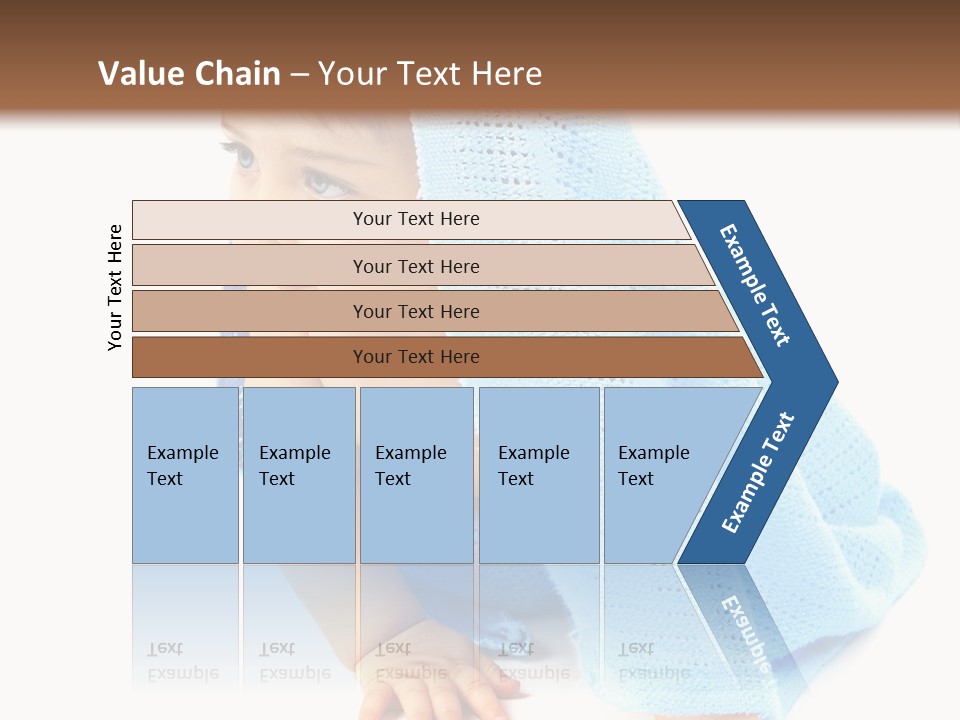 Sitting Child Girl PowerPoint Template