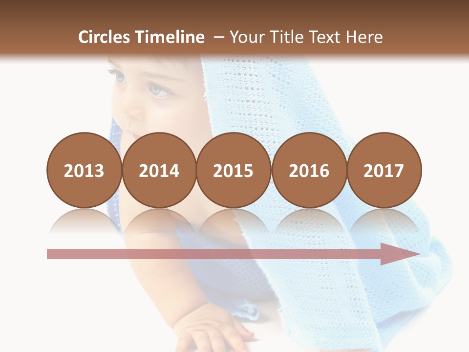 Sitting Child Girl PowerPoint Template